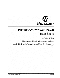 DataSheet PIC18F4620 pdf